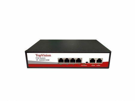 Сетевой коммутатор TP-4265W100M, Switch POE 4-х портовый 100/10MB